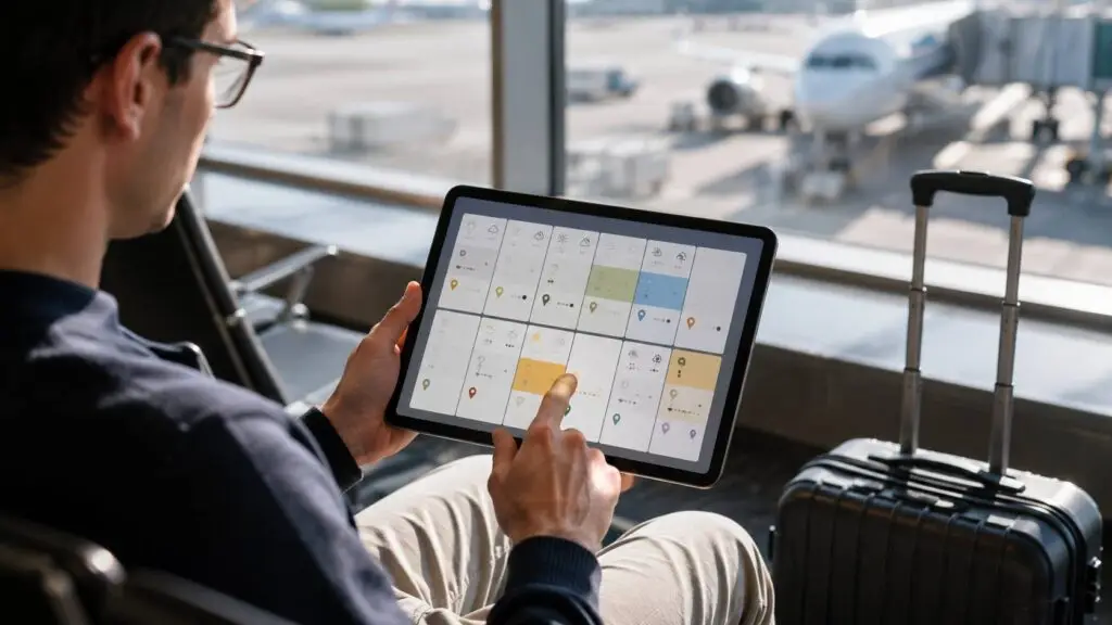 Vakantiekalender gebruiken om vakantie bestemmingen per maand te vergelijken